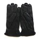 Gants en cuir d'agneau noir "ANTONIN".