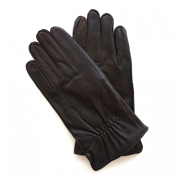 Leather gloves of lamb brown "ANTONIN"