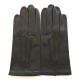 Leather gloves of lamb brown "HENRI"