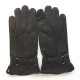 Leather gloves of lamb brown "BASILE"