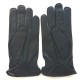 Leather gloves of lamb black "BASILE"