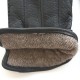 Gants en cuir de cerf noir "BLAISE".