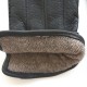 Leather gloves of deer black "BLAISE"