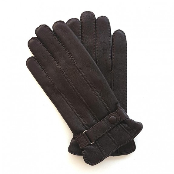 Leather gloves of deer brown "BLAISE".