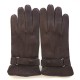 Gants en cuir de cerf marron "BLAISE".