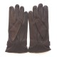 Gants en cuir de cerf marron "BLAISE".