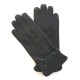 Gants en cuir de cerf noir "BLAISE".