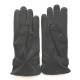 Leather gloves of deer black "BLAISE"