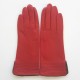 Leather gloves of lamb Pj red and black "FENELON"