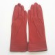 Leather gloves of lamb Pj red and black "FENELON"