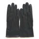 Gants en cuir d'agneau noir "GISELE".