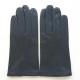 Leather gloves of lamb navy "HENRI"