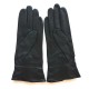 Leather gloves of lamb black " HONGRIE ".