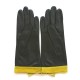 Gants en cuir d'agneau kaki, orange, vert anis "MIRABLIS".
