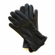 Gants en cuir de cerf noir "CAVALIER".