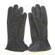 Leather gloves of deer black "CAVALIER".