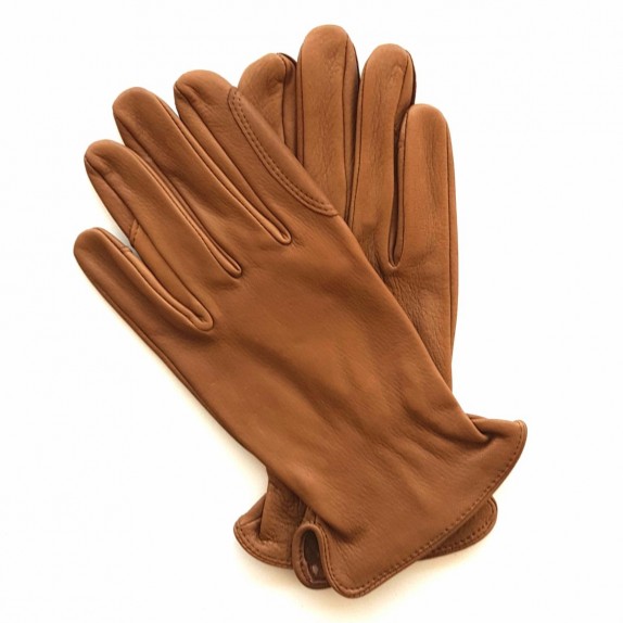 Gants HIVER Homme NOYER doublé laine cuir de cerf -  France