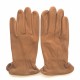 Gants en cuir de cerf tobacco "CAVALIER".