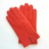 Gants en cuir d'agneau capucine "COWBOY".