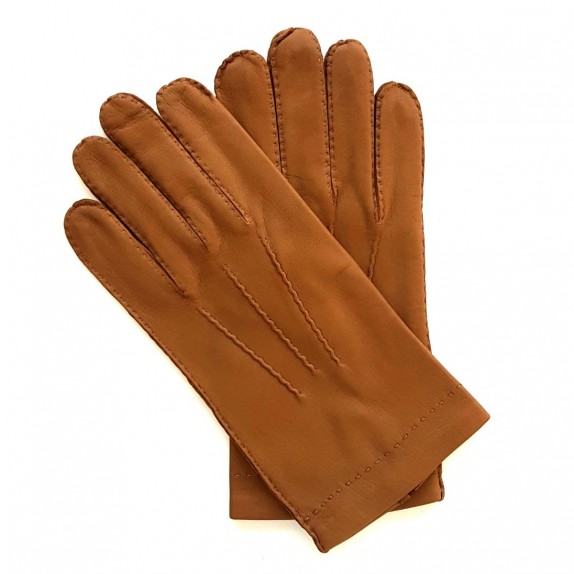 Leather gloves of deer biscuit "COWAL".