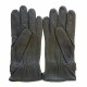 Leather gloves of lamb grey "BASILE"