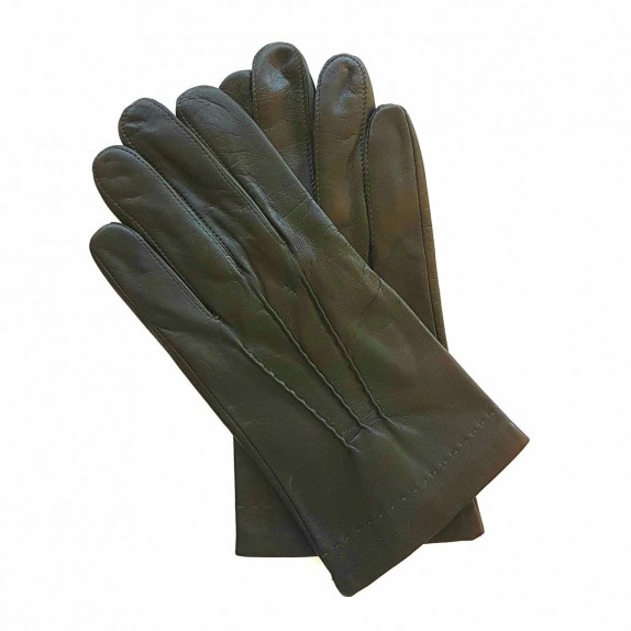 Gants en cuir d'agneau kaki "HENRI".