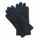 Gants en cuir d'agneau noir "PIERRE"