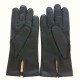 Gants en cuir d'agneau noir "PIERRE"