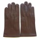Leather gloves of lamb brown "PIERRE"