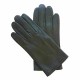 Leather gloves of lamb khaki "RAPHAËL"