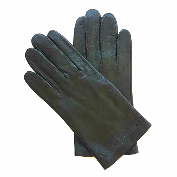 Leather gloves of lamb khaki "RAPHAËL".