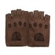 Leather mittens of peccary mink "MATHEO".