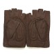 Leather mittens of peccary mink "MATHEO".
