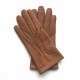 Leather gloves of lamb nut "HENRI"