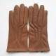 Gants en cuir d'agneau noisette "HENRI".