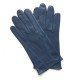 Gants en cuir d'agneau indigo "STEEVE".