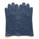 Gants en cuir d'agneau indigo "STEEVE".