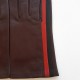 Leather gloves of lamb maroon, red, black "AKANO".