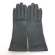 Leather gloves of lamb grey "COLINE".