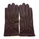 Gants en cuir d'agneau rouge "HENRI".