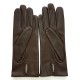 Gants en cuir d'agneau tourbe "CAPUCINE".