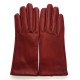 Gants en cuir rouge hermès d'agneau "CAPUCINE".