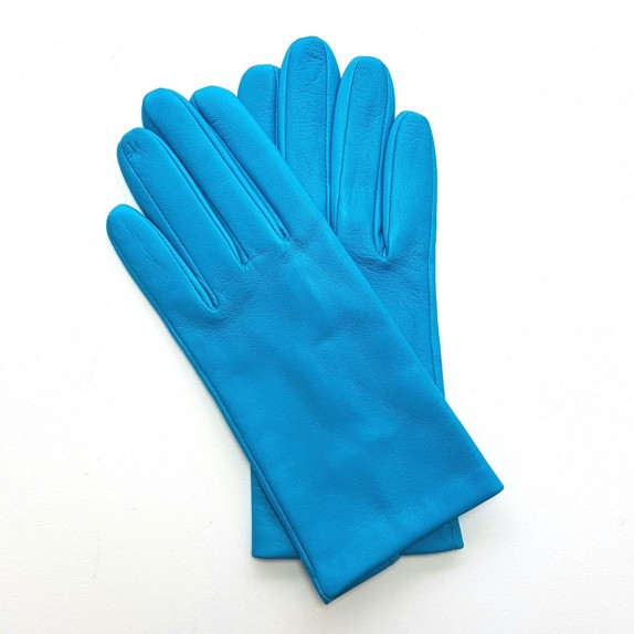 Gants en cuir Turquoise d'agneau "CAPUCINE".