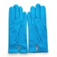 Leather gloves of lamb turquoise "CAPUCINE"