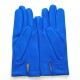 Leather gloves of lamb blue of France "CAPUCINE"