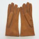 Gants en cuir d'agneau lainé chesnut "ANASTASIA".