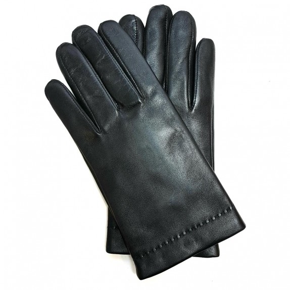 Leather Gloves of lamb black "RAPHAËL".