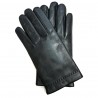 Gants en cuir d'agneau noir "RAPHAËL.