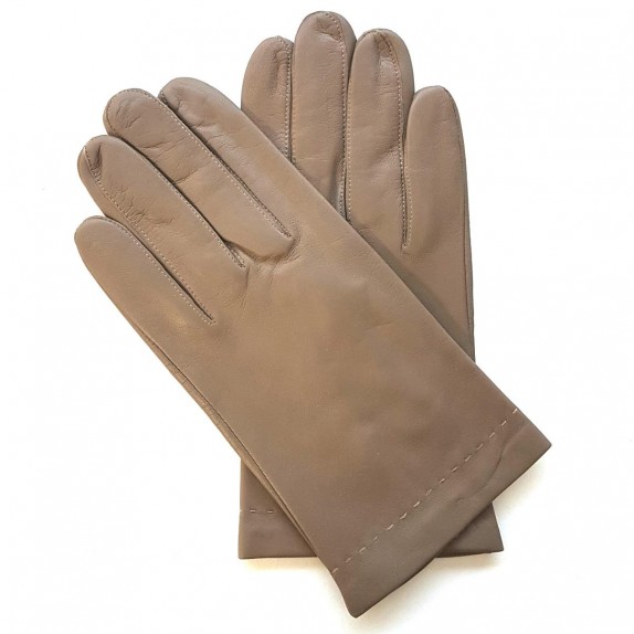 Gants en cuir d'agneau argile "RAPHAËL".