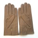 Leather gloves of lamb sand "RAPHAËL".